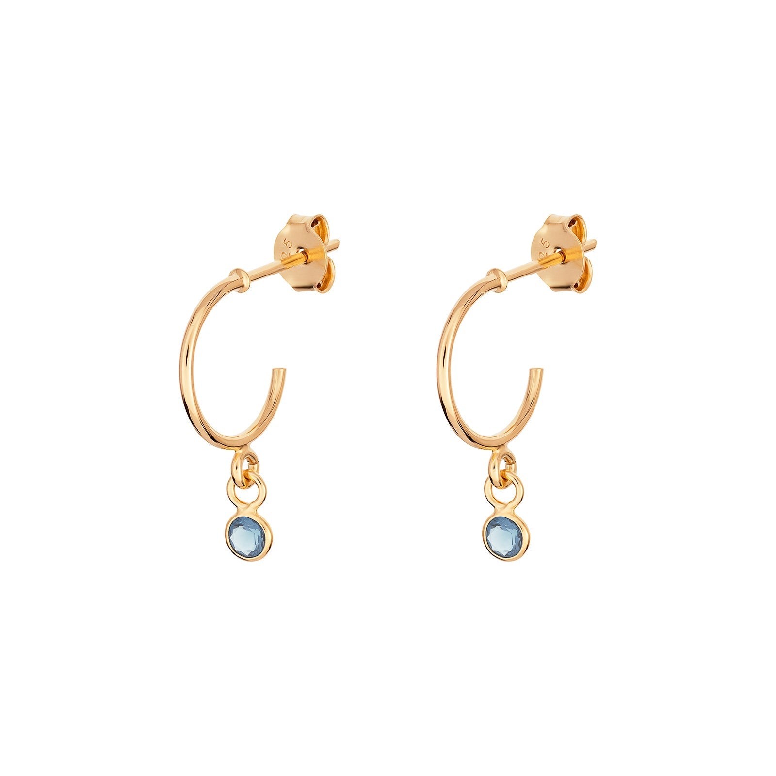 March Birthstone Hoop Earrings - Popular trends empire