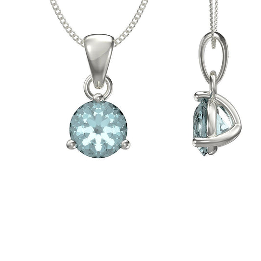 March Birthstone Pendant Necklace - Popular trends empire