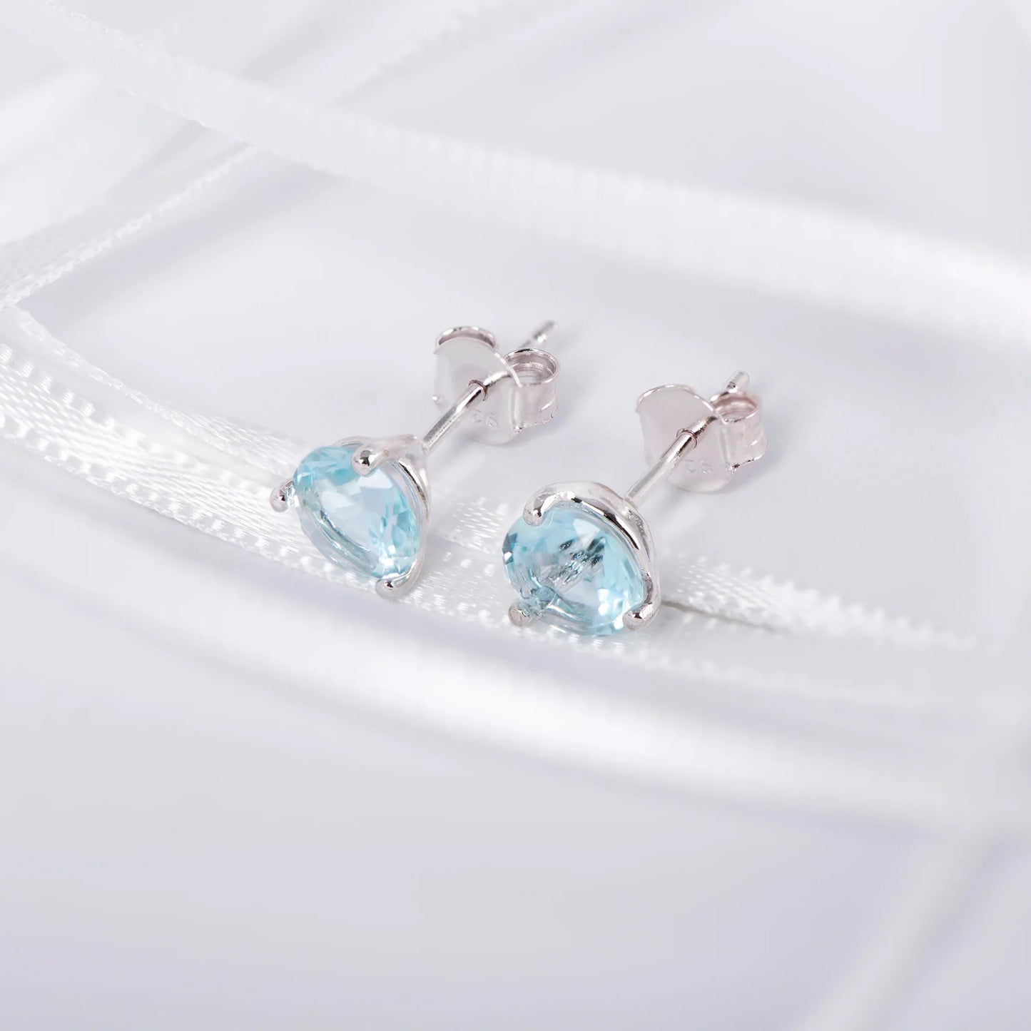 March Birthstone Stud Earrings - Popular trends empire