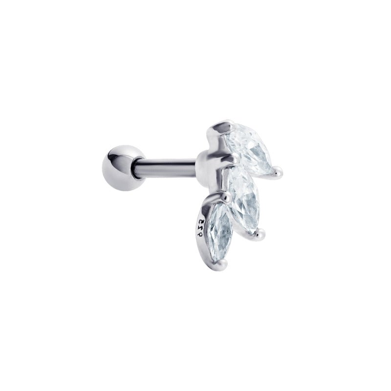 Marquise CZ Barbell Stud - Popular trends empire