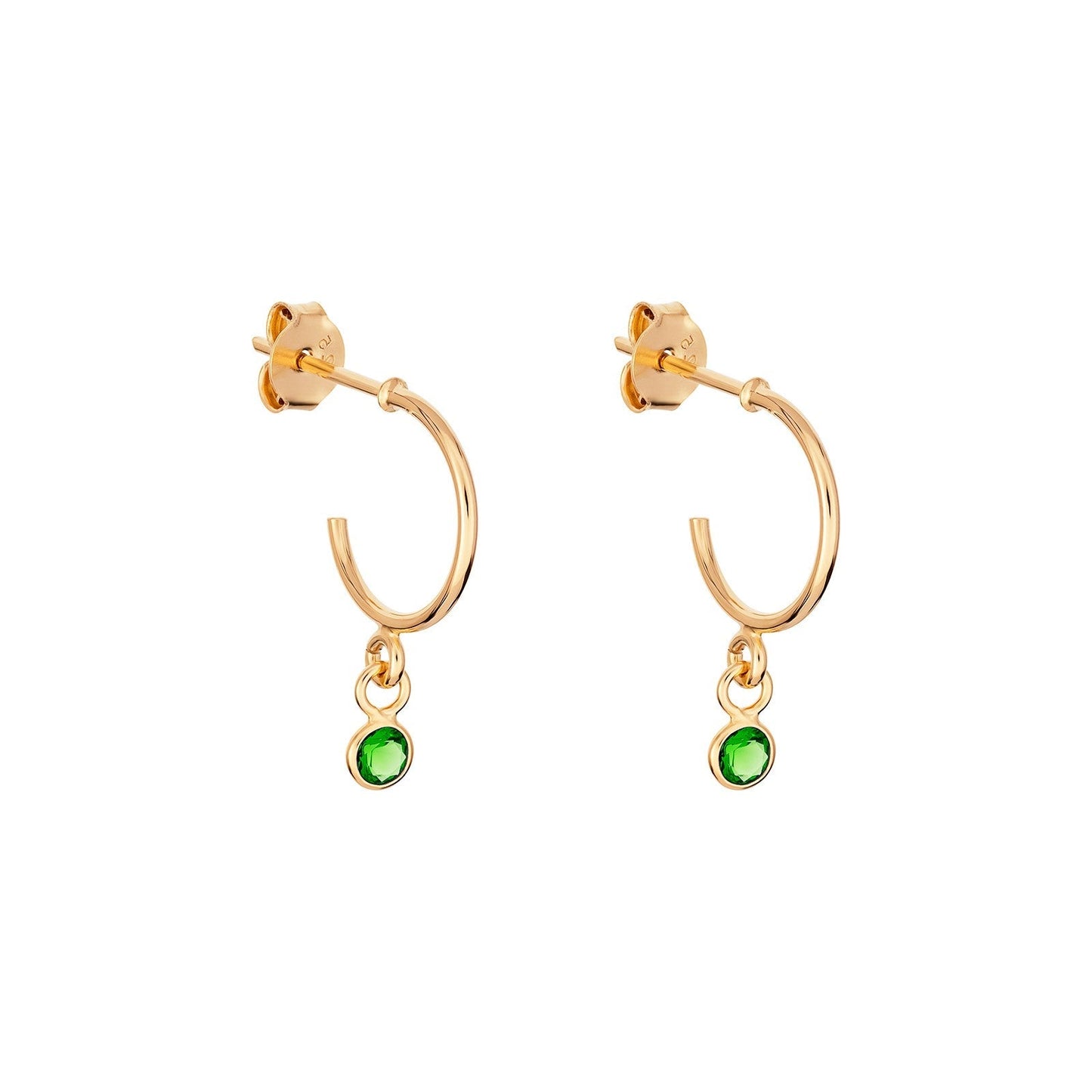 May Birthstone Hoop Earrings - Popular trends empire