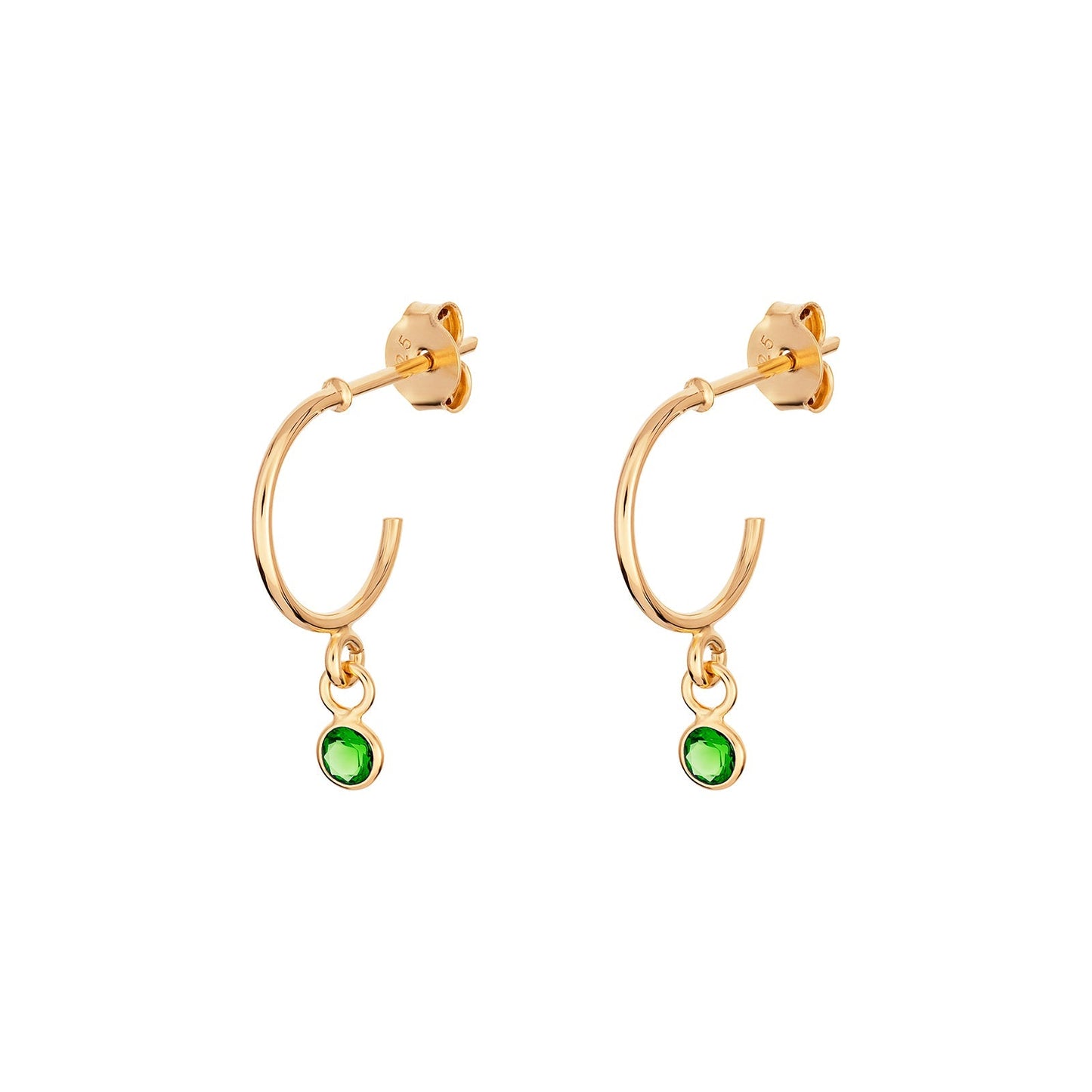 May Birthstone Hoop Earrings - Popular trends empire
