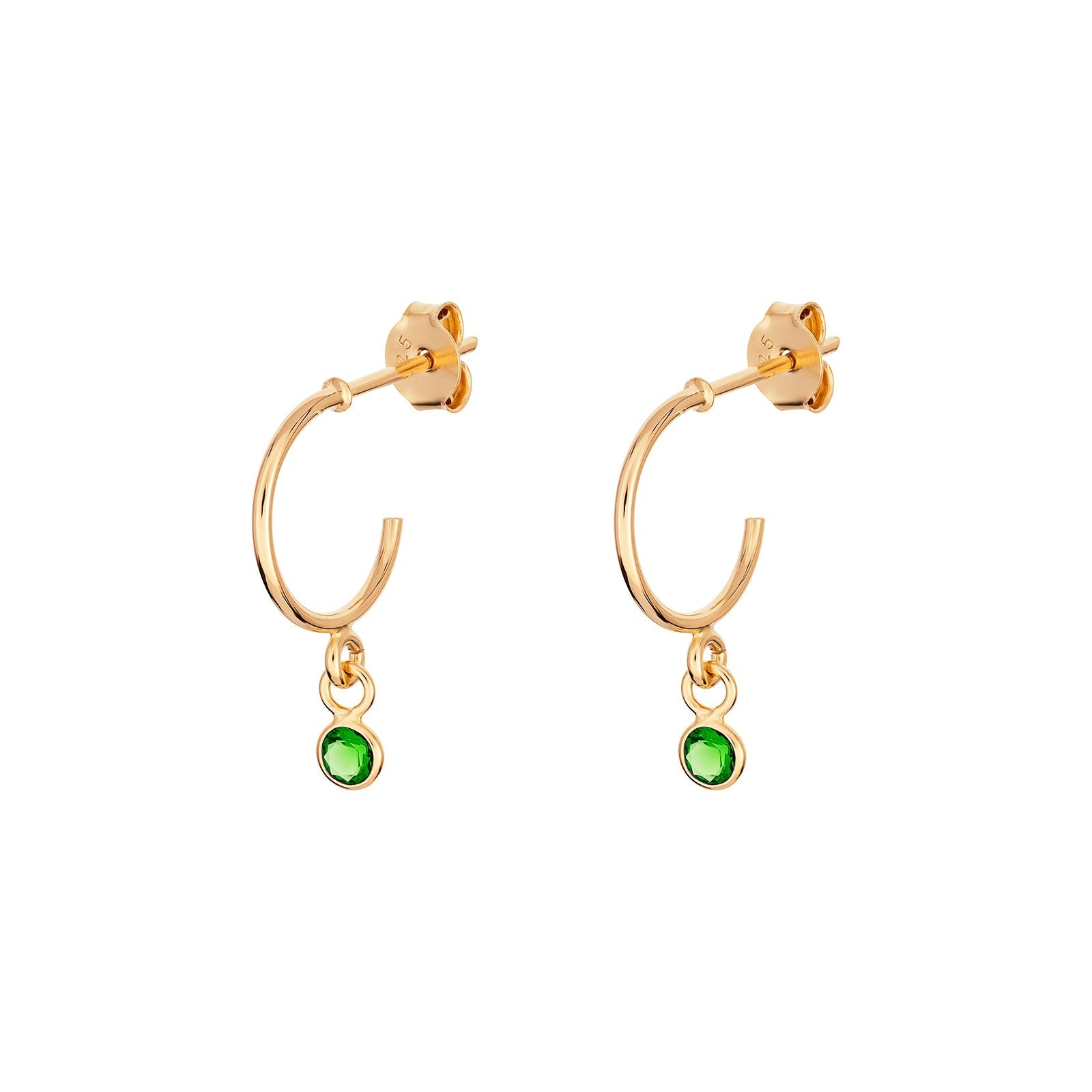 May Birthstone Hoop Earrings - Popular trends empire