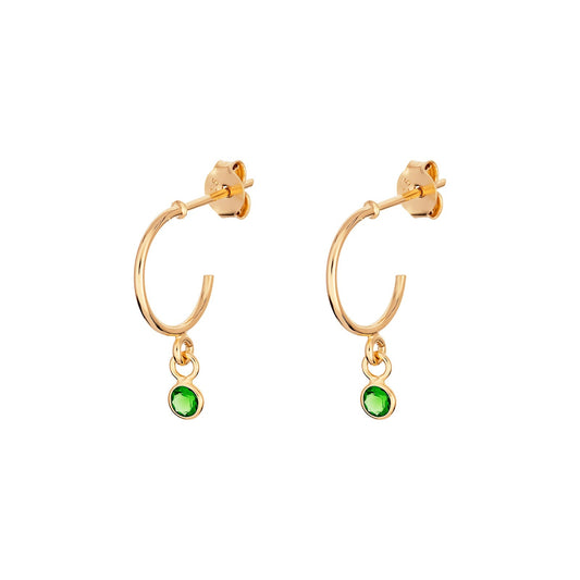 May Birthstone Hoop Earrings - Popular trends empire