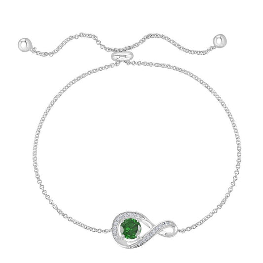 May Birthstone Infinity Bolo Bracelet - Popular trends empire