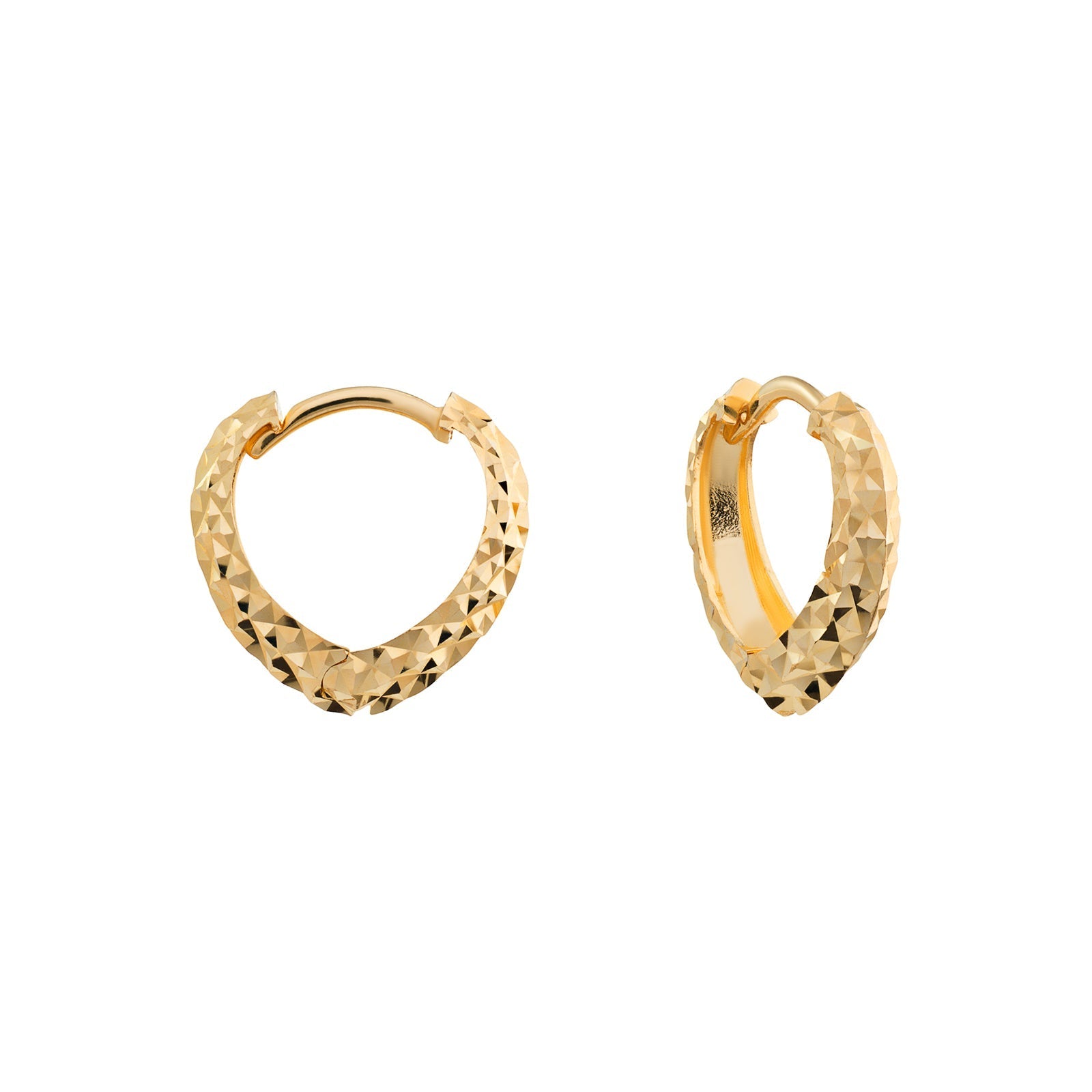 Melissa Diamond Cut Huggie Hoops - Popular trends empire