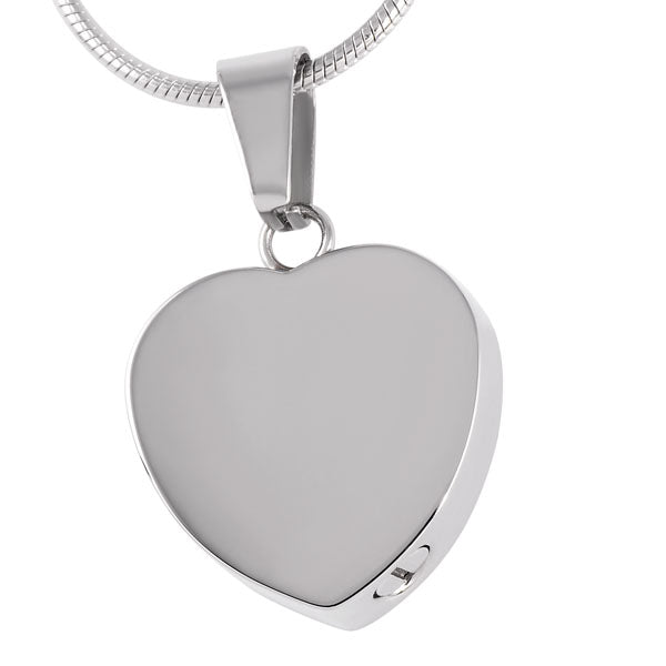 Memorial Ashes Pendant – Engraved Stainless Steel Heart Cremation Jewelry Gift - Popular trends empire