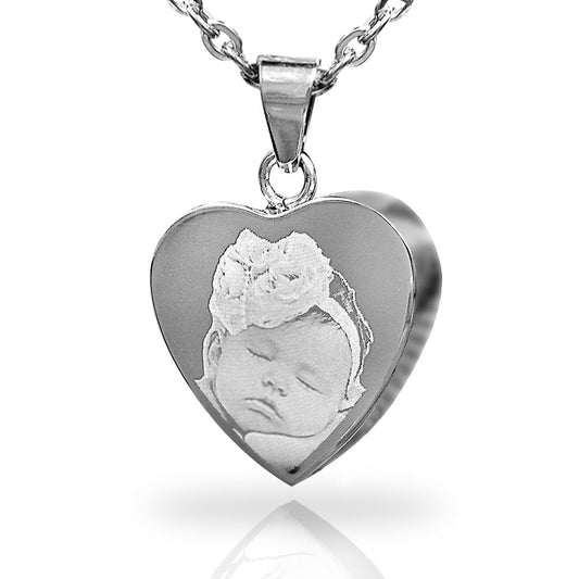 Memorial Ashes Pendant – Engraved Stainless Steel Heart Cremation Jewelry Gift - Popular trends empire