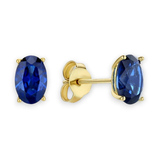 Midnight Oval Studs Earrings - Popular trends empire