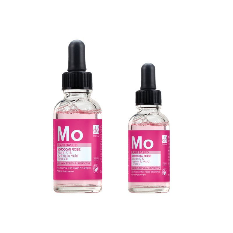 Moroccan Rose Facial Oil with Hyaluronic Acid & Vitamin C 15ml + 30ml - Popular trends empire