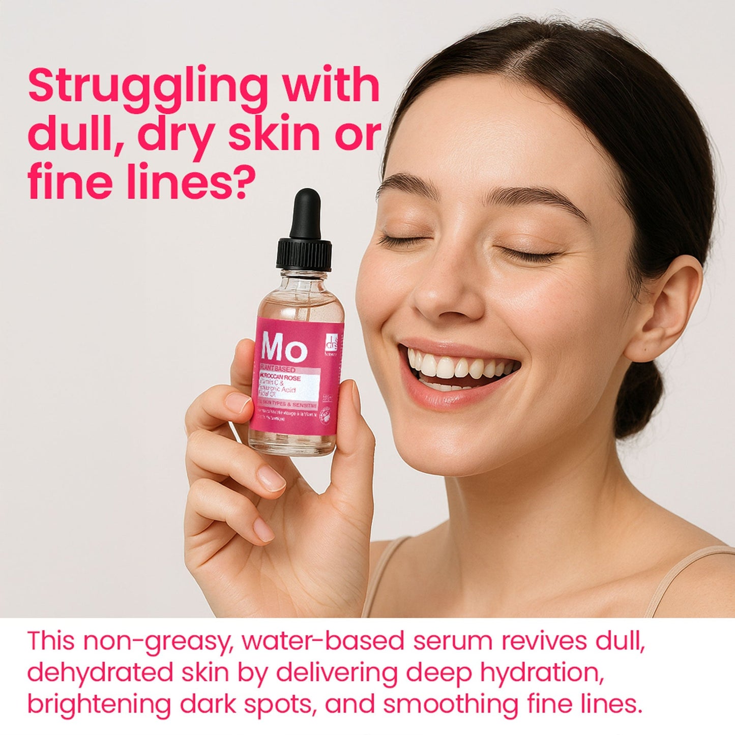 Moroccan Rose Facial Oil with Hyaluronic Acid & Vitamin C - Popular trends empire