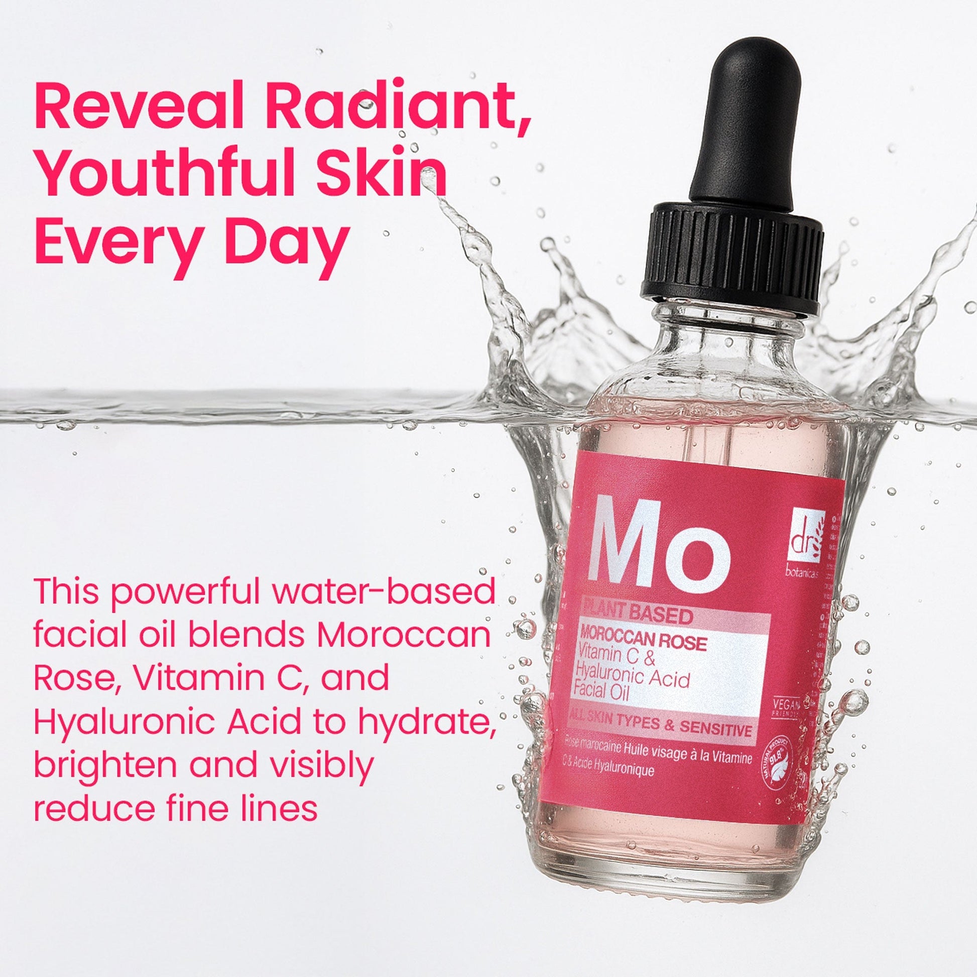 Moroccan Rose Facial Oil with Hyaluronic Acid & Vitamin C - Popular trends empire