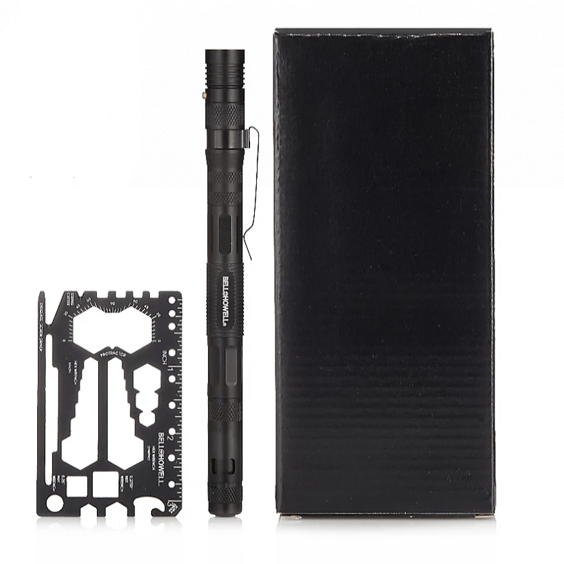 Multi Functional Tac Pen 9 in 1 High Grade Aluminium With Wallet Tool Card - Popular trends empire