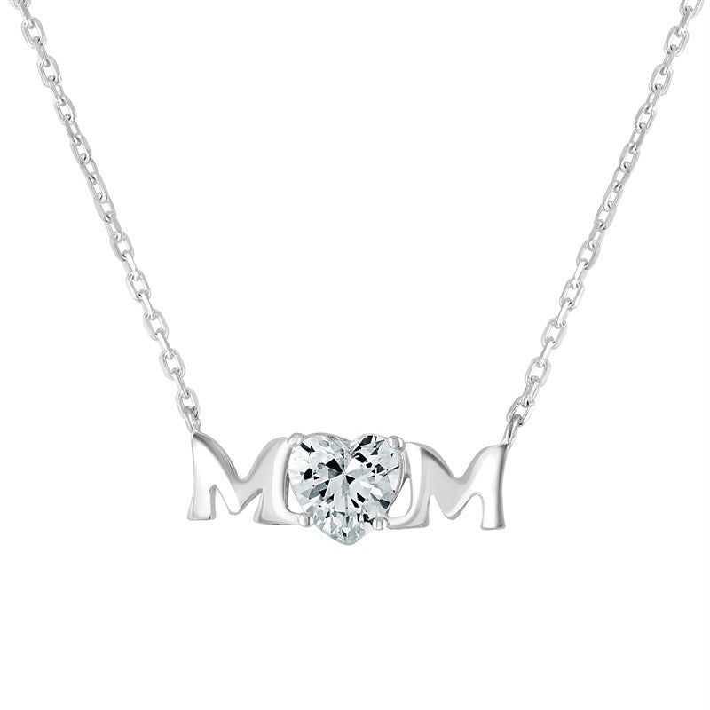 Mum Cubic Zirconia Necklace - Popular trends empire