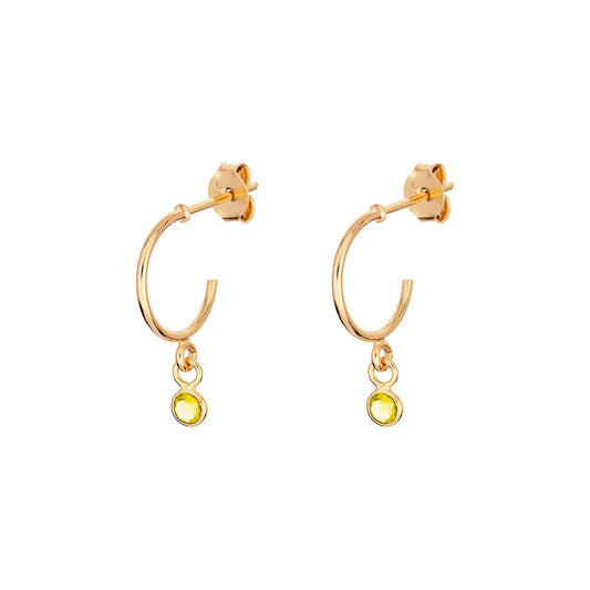 November Birthstone Hoop Earrings - Popular trends empire
