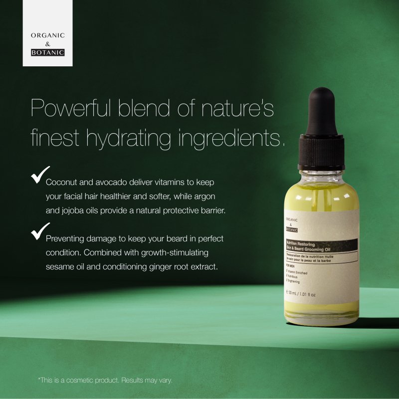 Nutrition Restoring Skin & Beard Grooming Oil 30ml - Popular trends empire