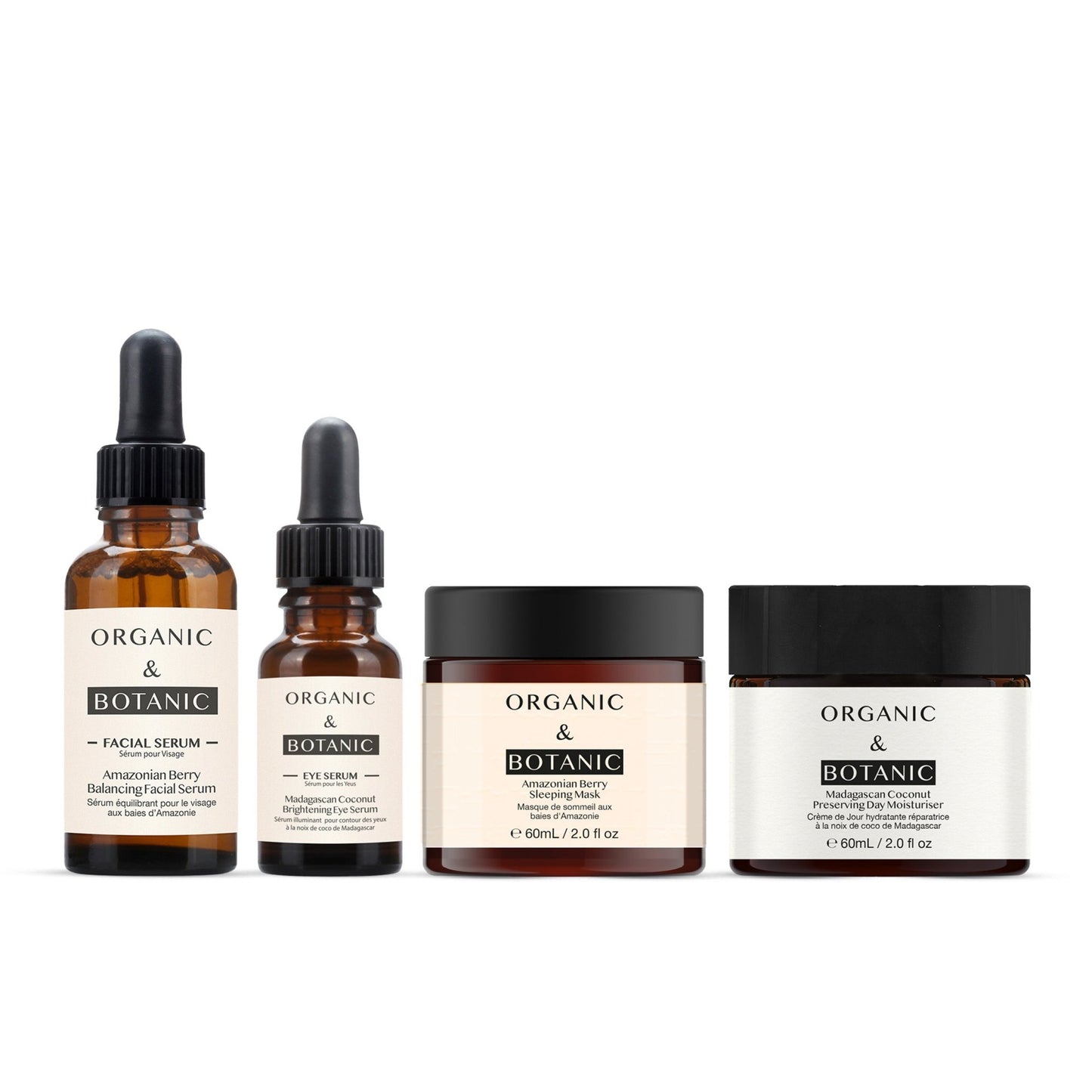 OB Amazonian Berry Serum and Sleeping Mask + Madagascan Coconut Day Cream and Eye Serum - Popular trends empire