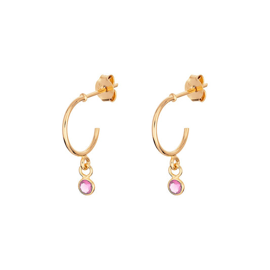 October Birthstone Hoop Earrings - Popular trends empire