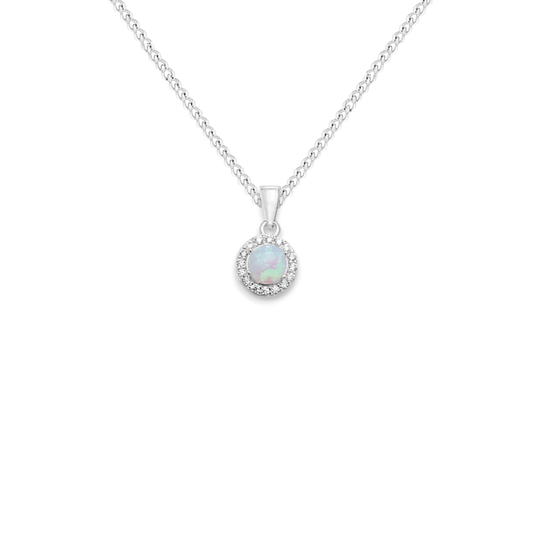 Opal Halo Necklace - Popular trends empire