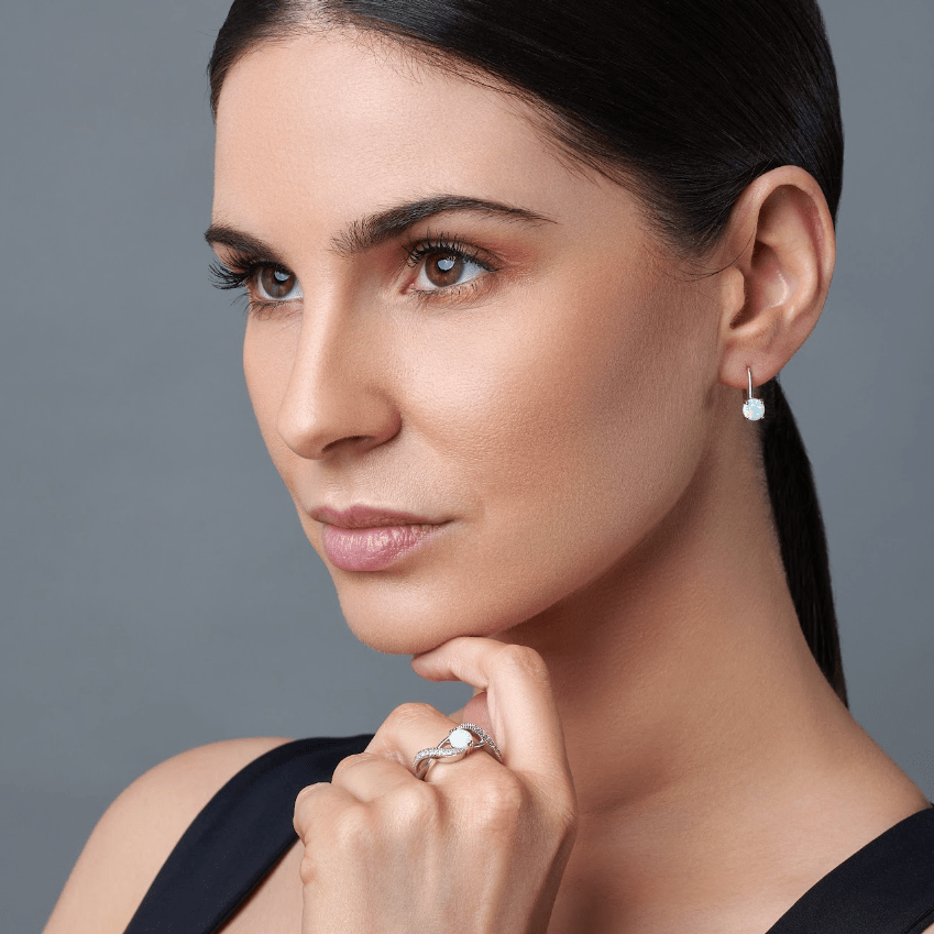 Opal Hinge Drop Earrings - Popular trends empire