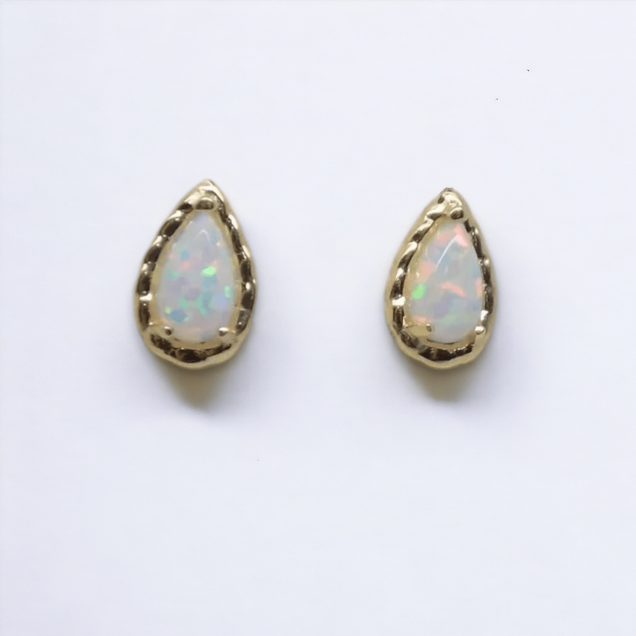 Opal Teardrop Stud Earrings - Popular trends empire