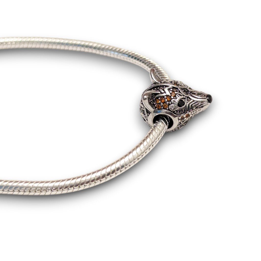 Orange Cubic Zirconia Fox Charm - Popular trends empire