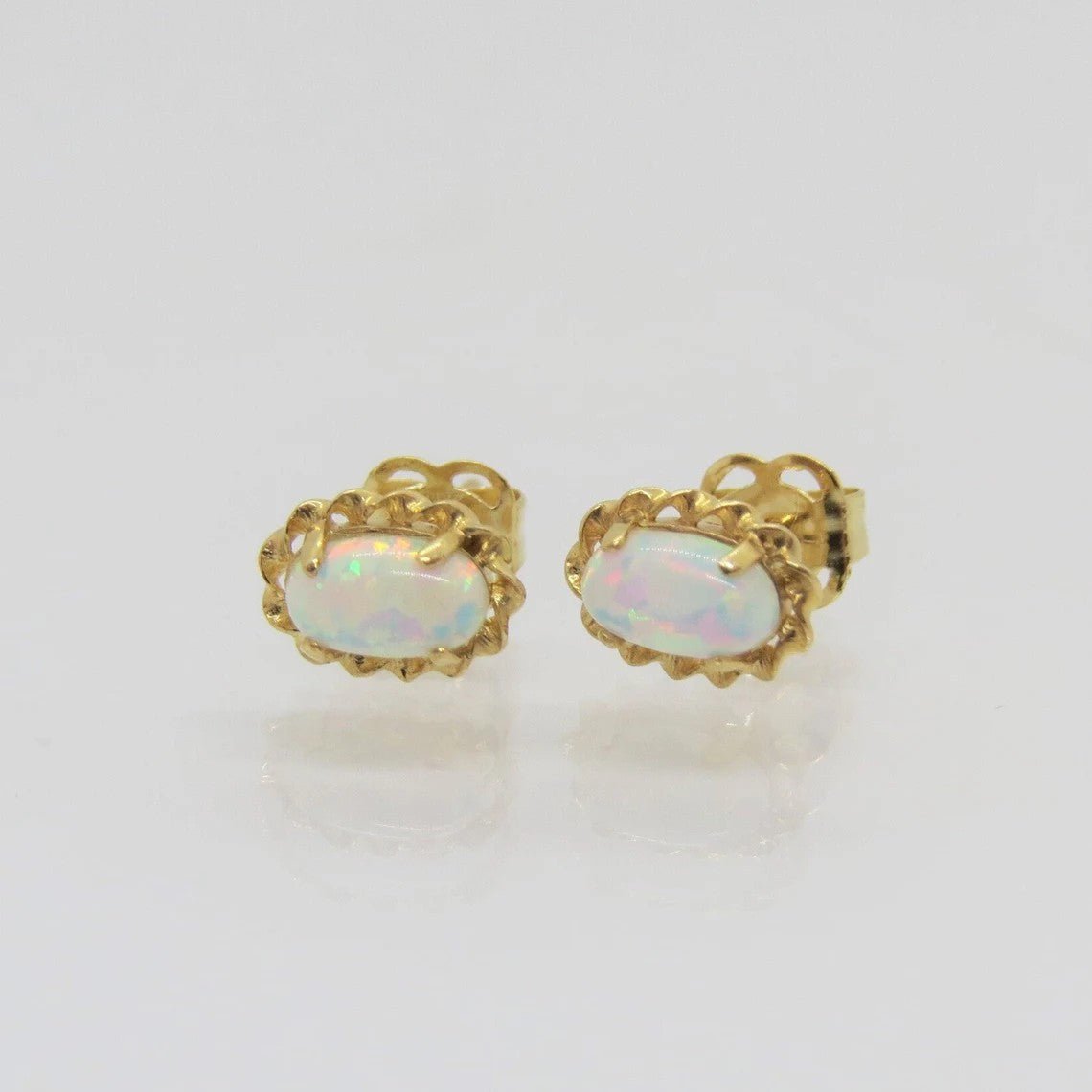 Oval Opal Stud Earrings - Popular trends empire