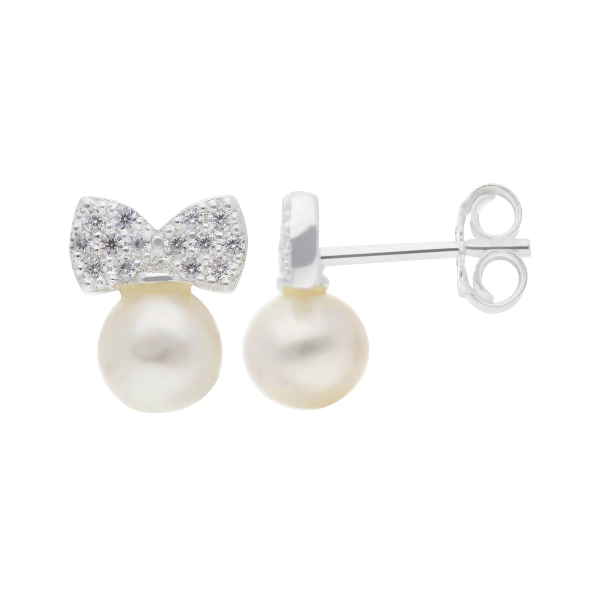 Pearl Bow Stud Earrings - Popular trends empire