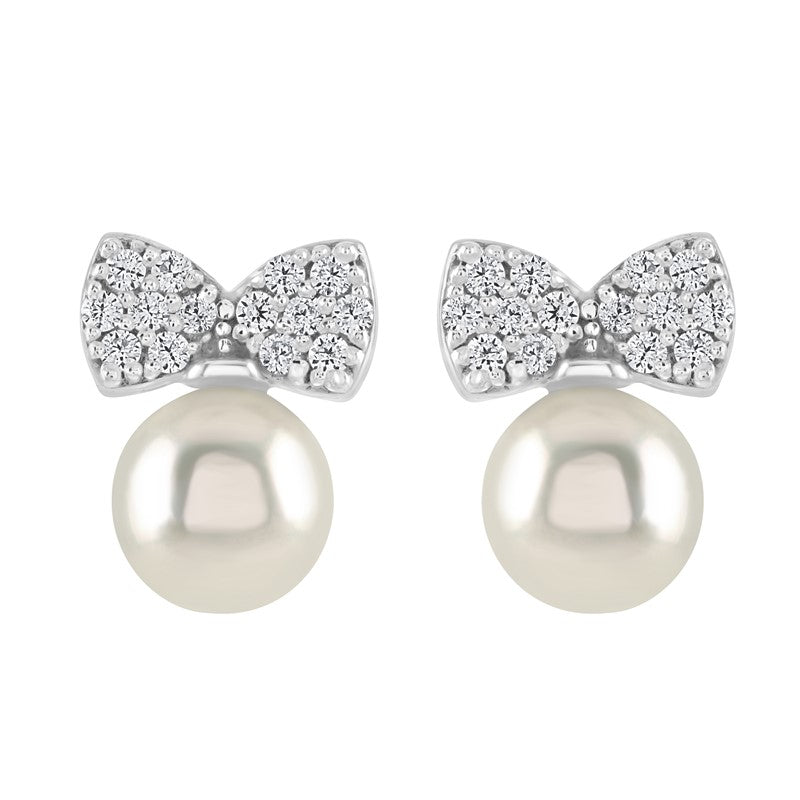 Pearl Bow Stud Earrings - Popular trends empire
