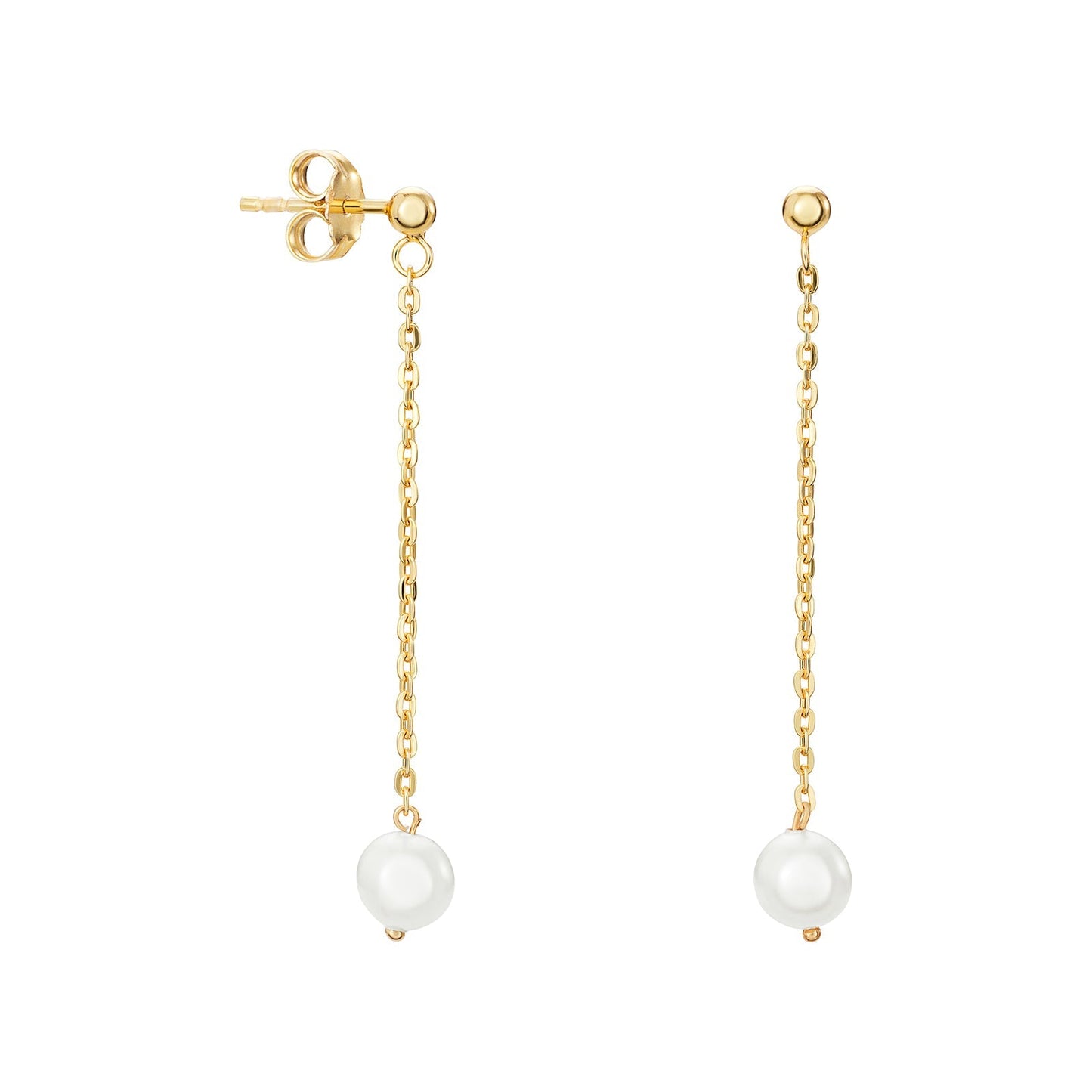 Pearl Chain Drop Earrings - Popular trends empire
