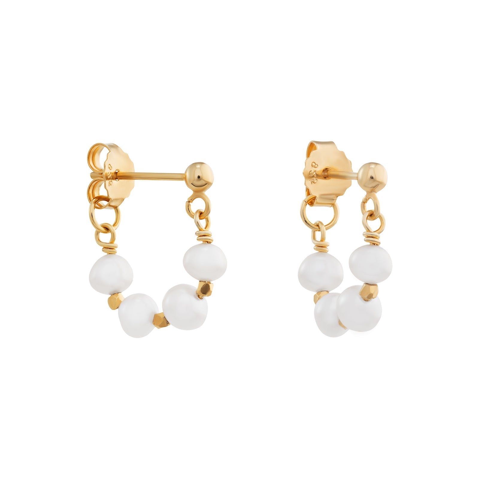 Pearl Drop Hoop Earrings - Popular trends empire