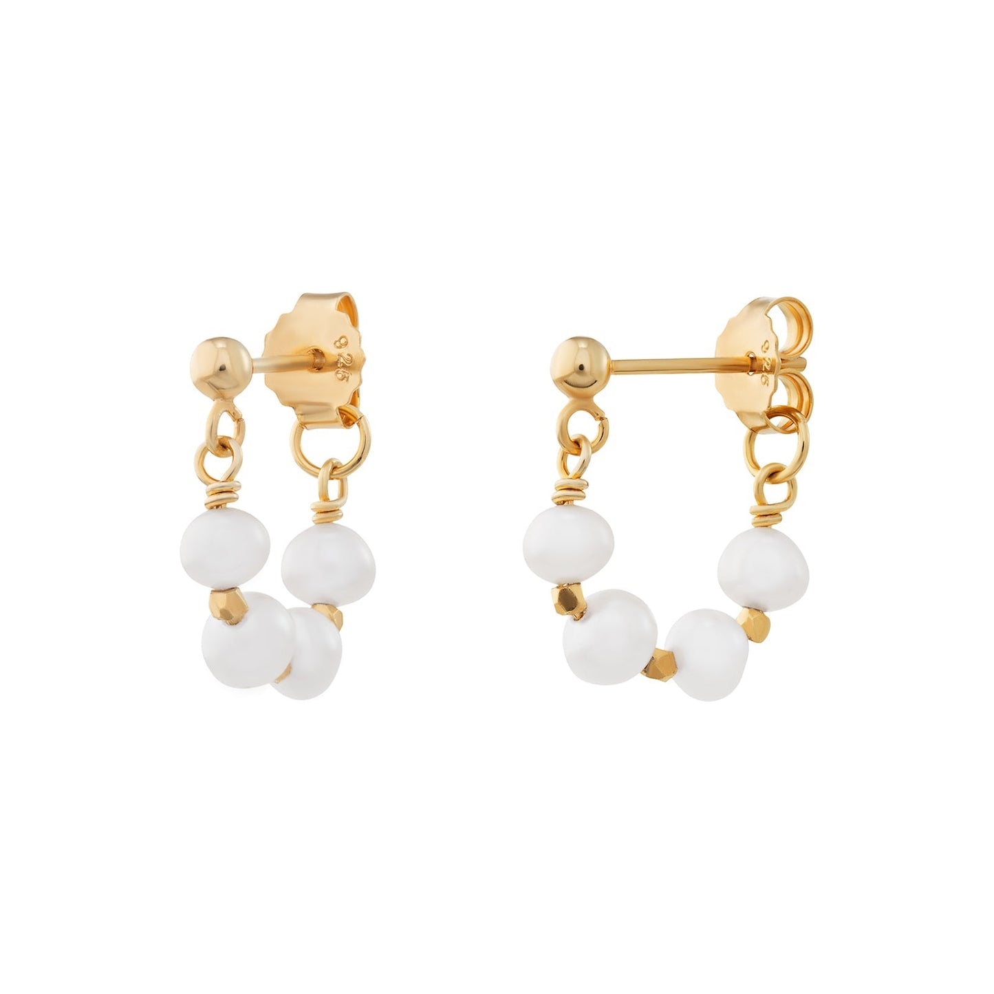 Pearl Drop Hoop Earrings - Popular trends empire