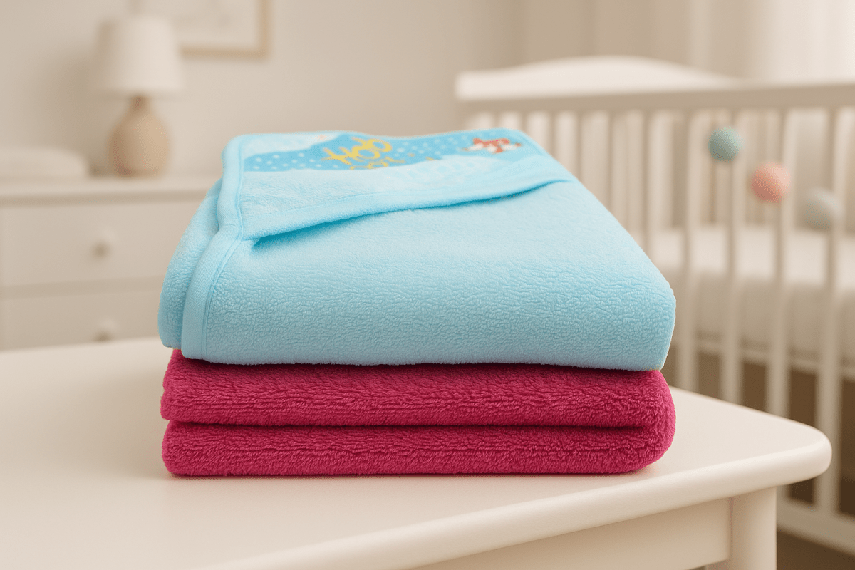 Personalised Baby Towel – Soft Cotton Hooded Infant Wrap 75x75cm | Custom Name & Date Gift - Popular trends empire