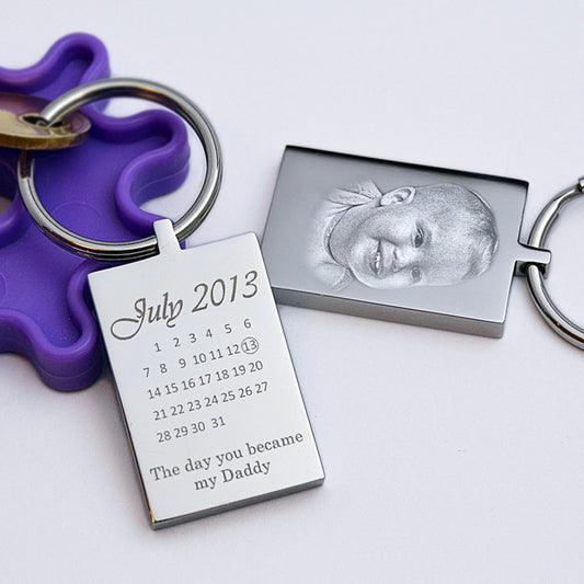 Personalised Calendar Keychain – Engraved Stainless Steel Special Date Keepsake Gift - Popular trends empire