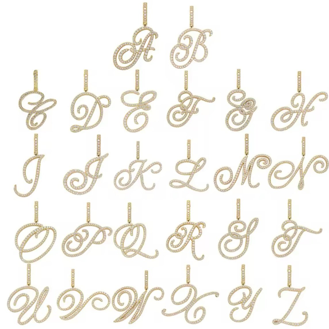 Personalised Cursive Initial Pendant Necklace - Popular trends empire