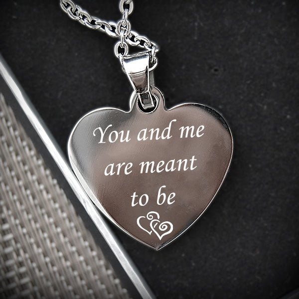 Personalised Photo Necklace – Heart Pendant With Custom Text Engraving Gift - Popular trends empire