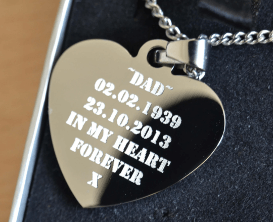 Personalised Photo Necklace – Heart Pendant With Custom Text Engraving Gift - Popular trends empire