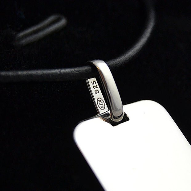 Personalised Silver Dog Tag – Sterling Silver Necklace | Custom Engraved Photo Pendant - Popular trends empire