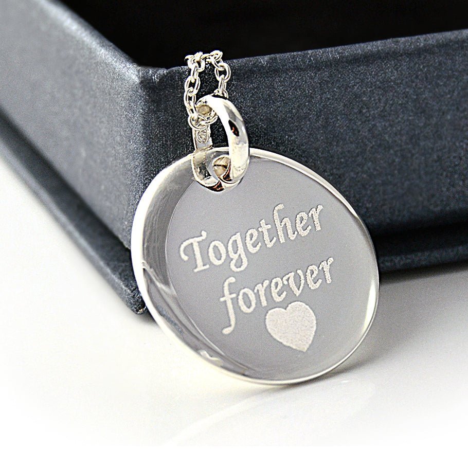 Personalised Silver Necklace – Engraved Sterling Silver Pendant With Custom Photo - Popular trends empire