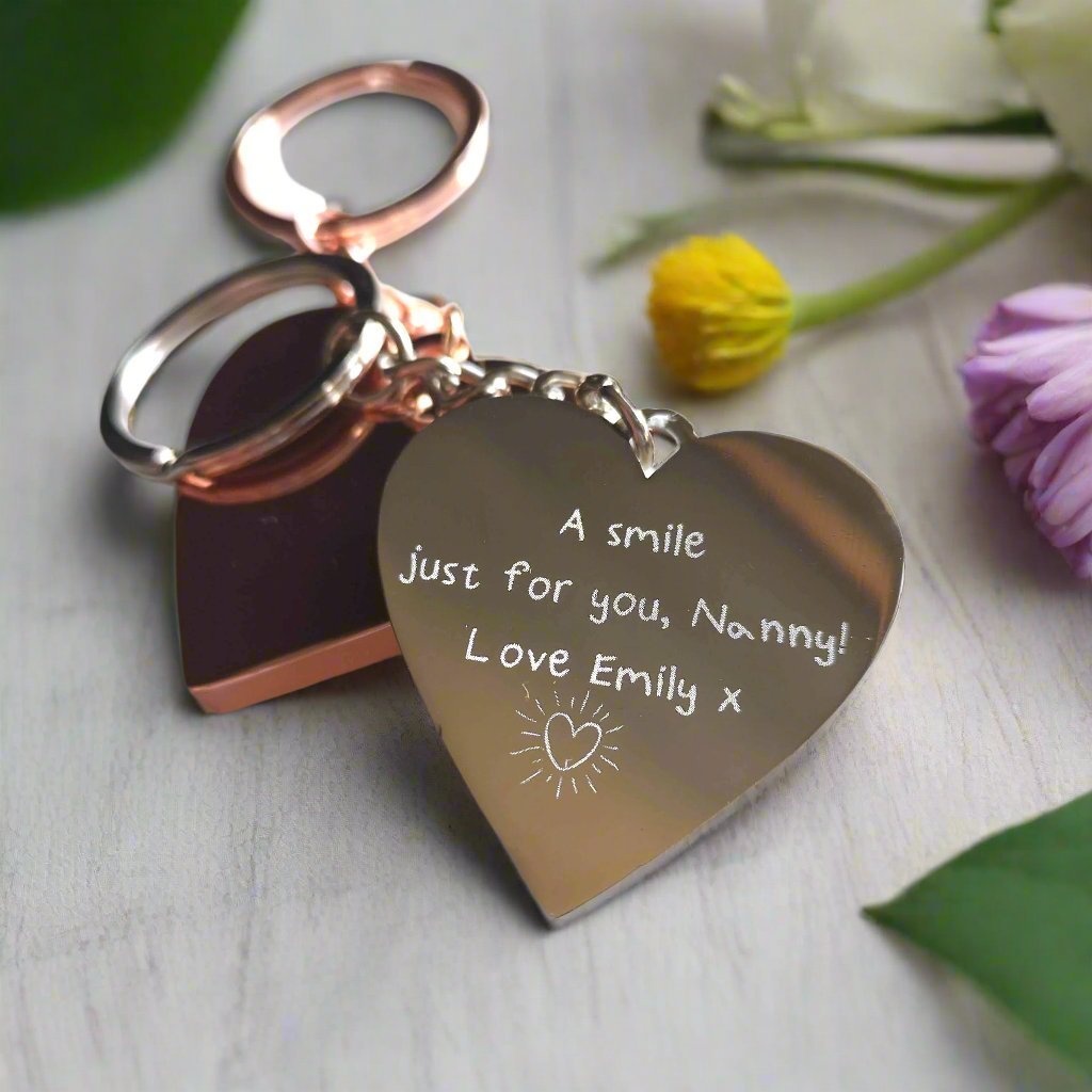 Personalised Special Date Key Ring - Engraved Stainless Steel Heart Shaped Keychain - Popular trends empire