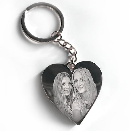 Personalised Special Date Key Ring - Engraved Stainless Steel Heart Shaped Keychain - Popular trends empire