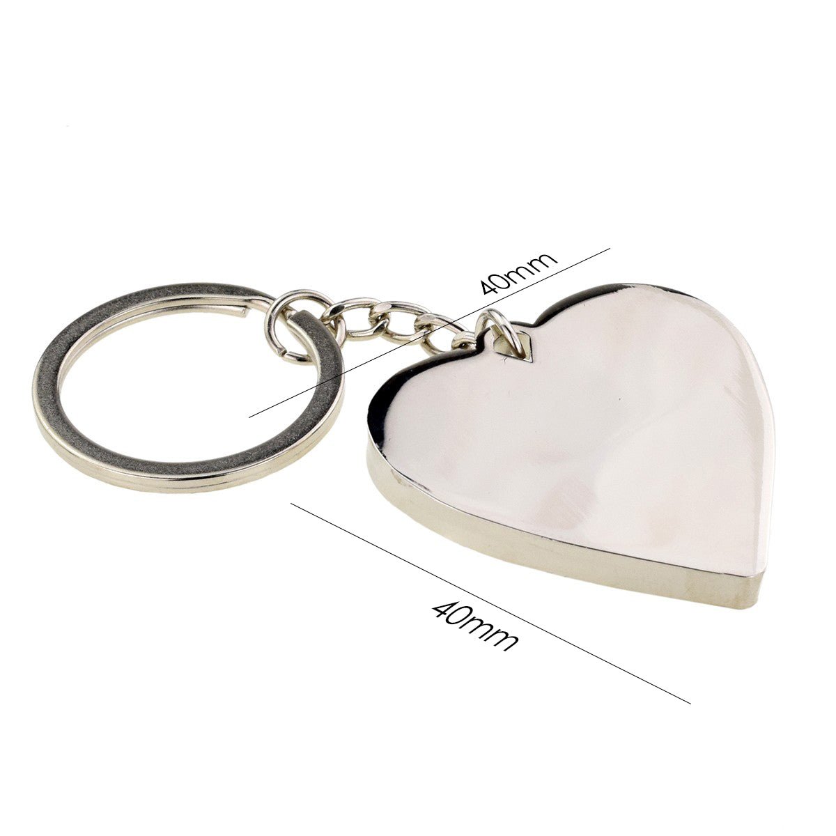Personalised Special Date Key Ring - Engraved Stainless Steel Heart Shaped Keychain - Popular trends empire