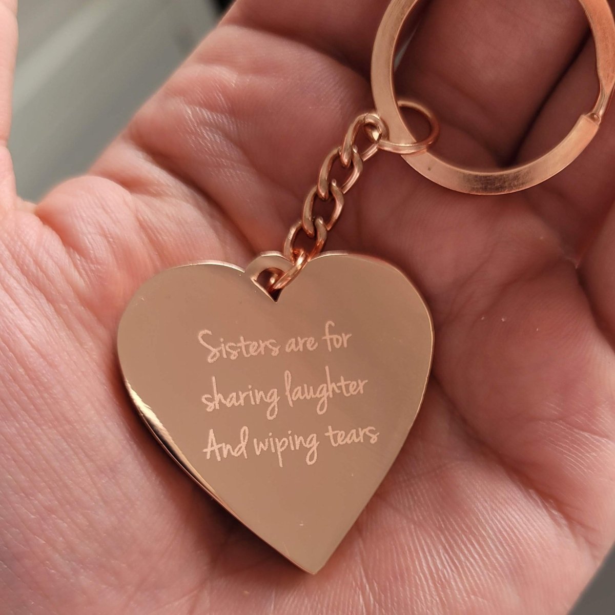 Personalised Special Date Key Ring - Engraved Stainless Steel Heart Shaped Keychain - Popular trends empire