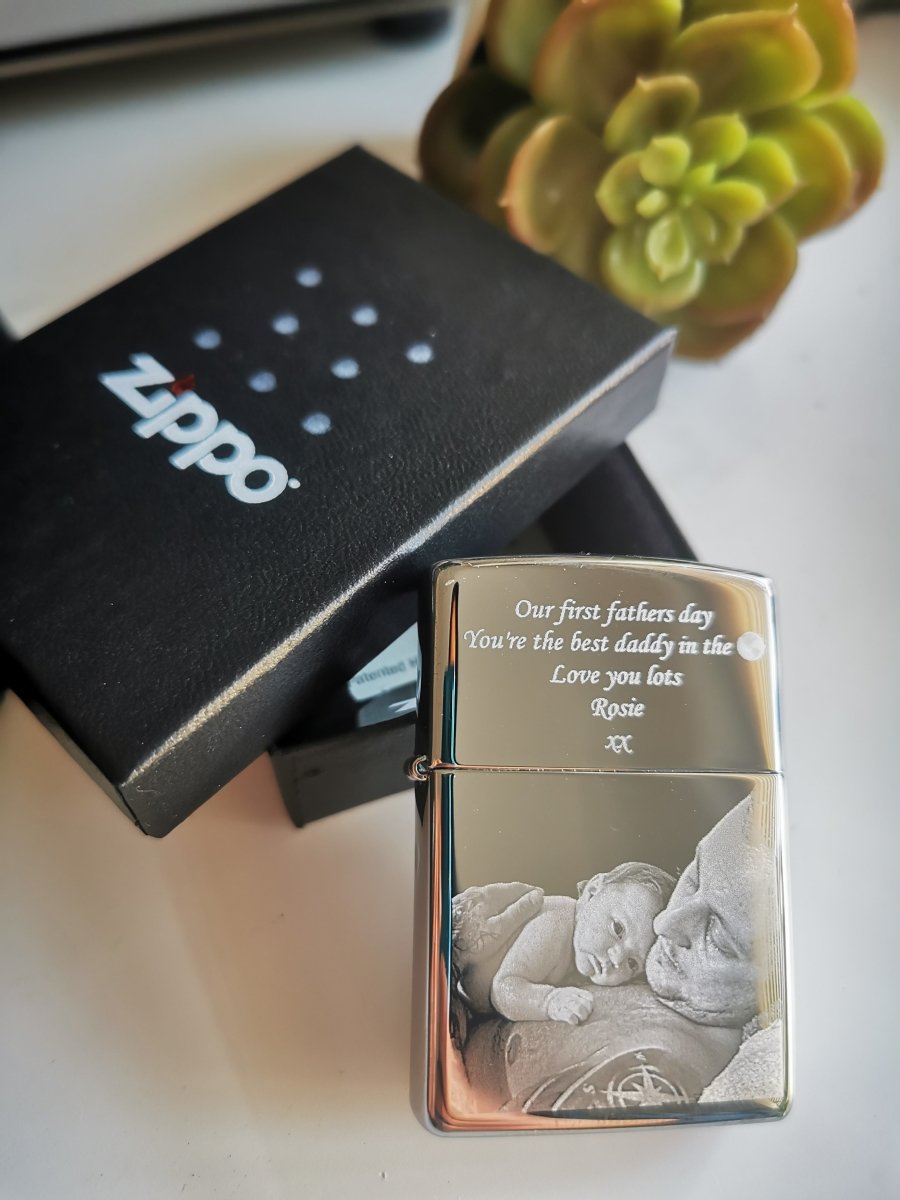 Personalised Zippo Lighter – Custom Text Engraving | Unique Photo Keepsake Gift - Popular trends empire