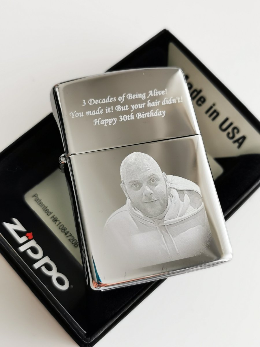 Personalised Zippo Lighter – Custom Text Engraving | Unique Photo Keepsake Gift - Popular trends empire