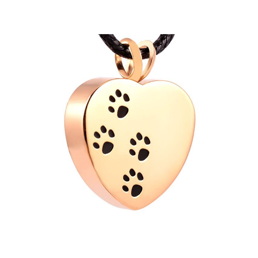 Pet Cremation Jewellery – Gold Plated Heart Shaped Pendant With Engraving - Popular trends empire