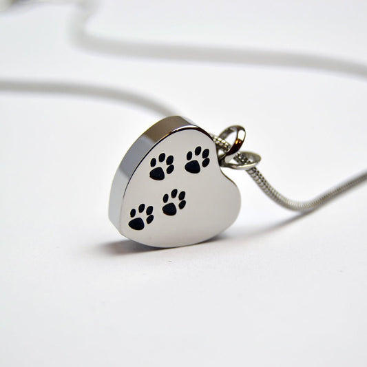 Pet Memorial Necklace – Personalised Stainless Steel Heart Shaped Pendant - Popular trends empire
