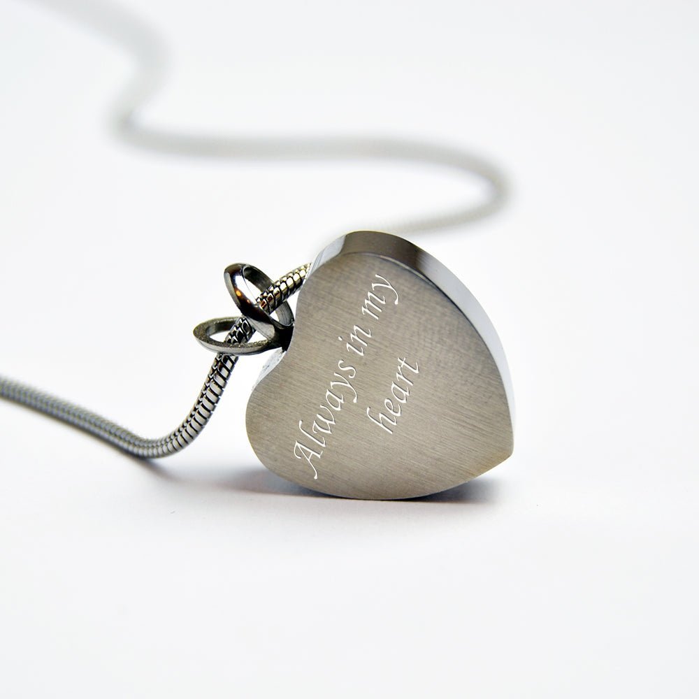 Pet Memorial Necklace – Personalised Stainless Steel Heart Shaped Pendant - Popular trends empire