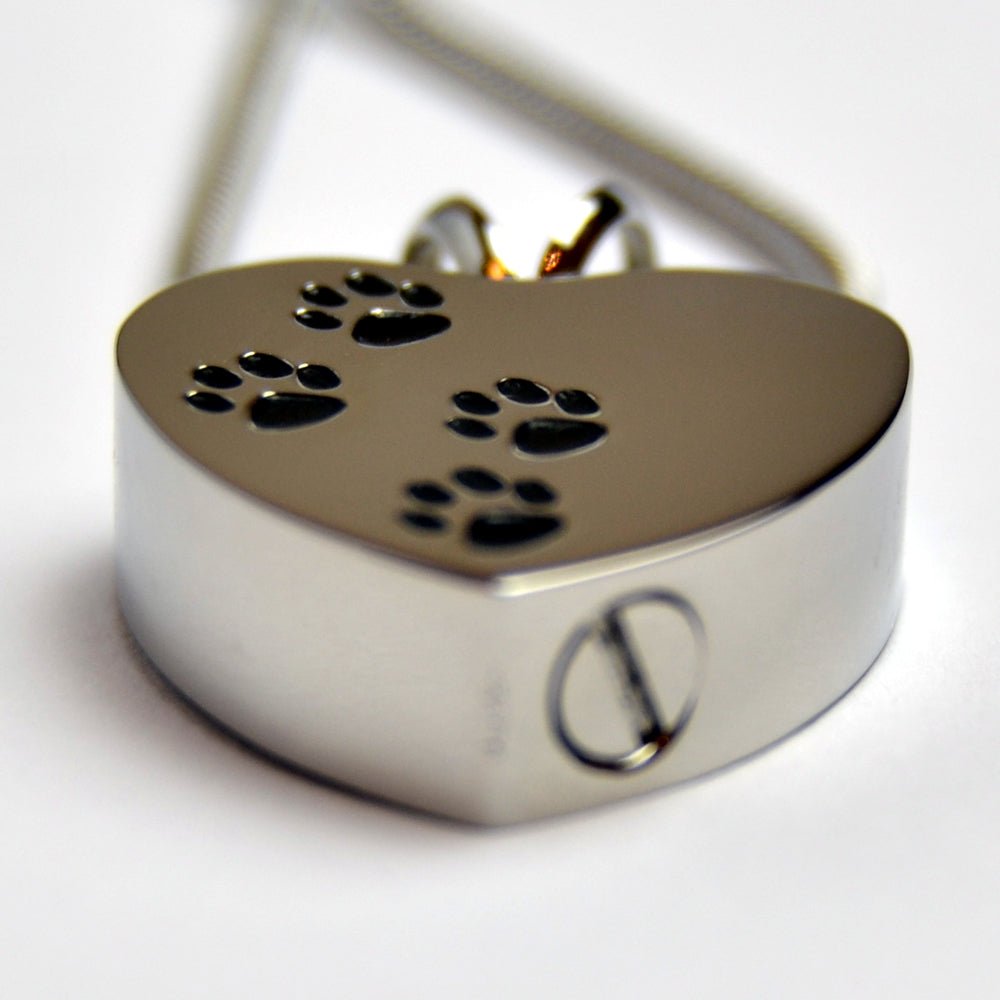 Pet Memorial Necklace – Personalised Stainless Steel Heart Shaped Pendant - Popular trends empire