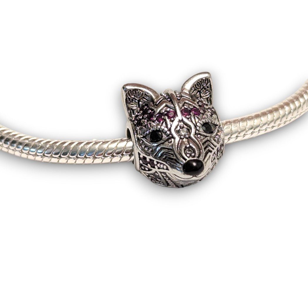 Pink Cubic Zirconia Fox Charm - Popular trends empire